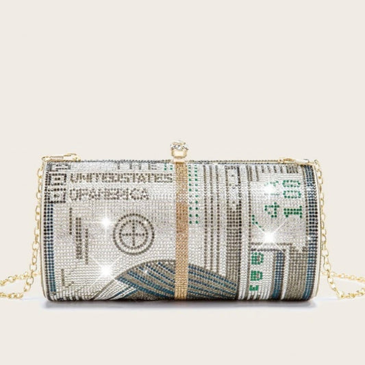 Rhinestone Dollar Handbag