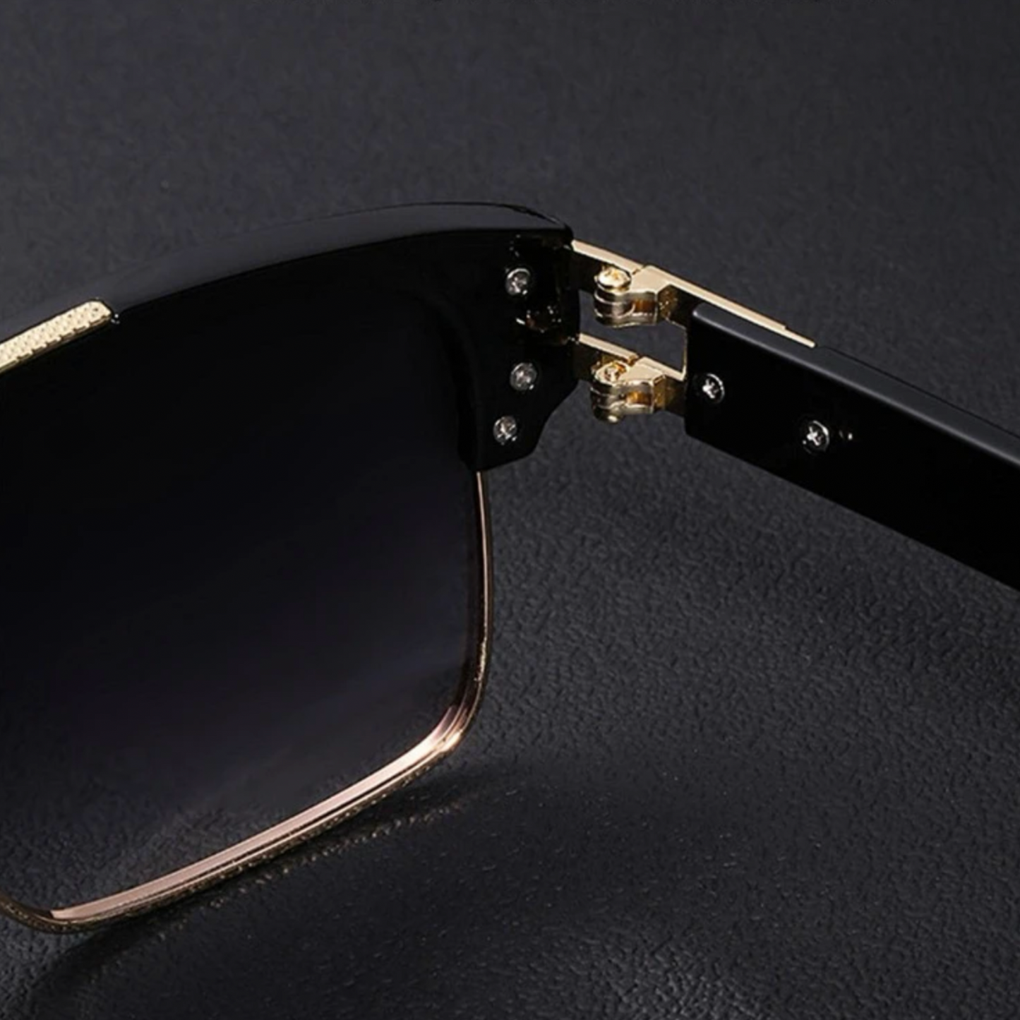 Black Frame Tinted Top Bar Fashion Glasses Style B