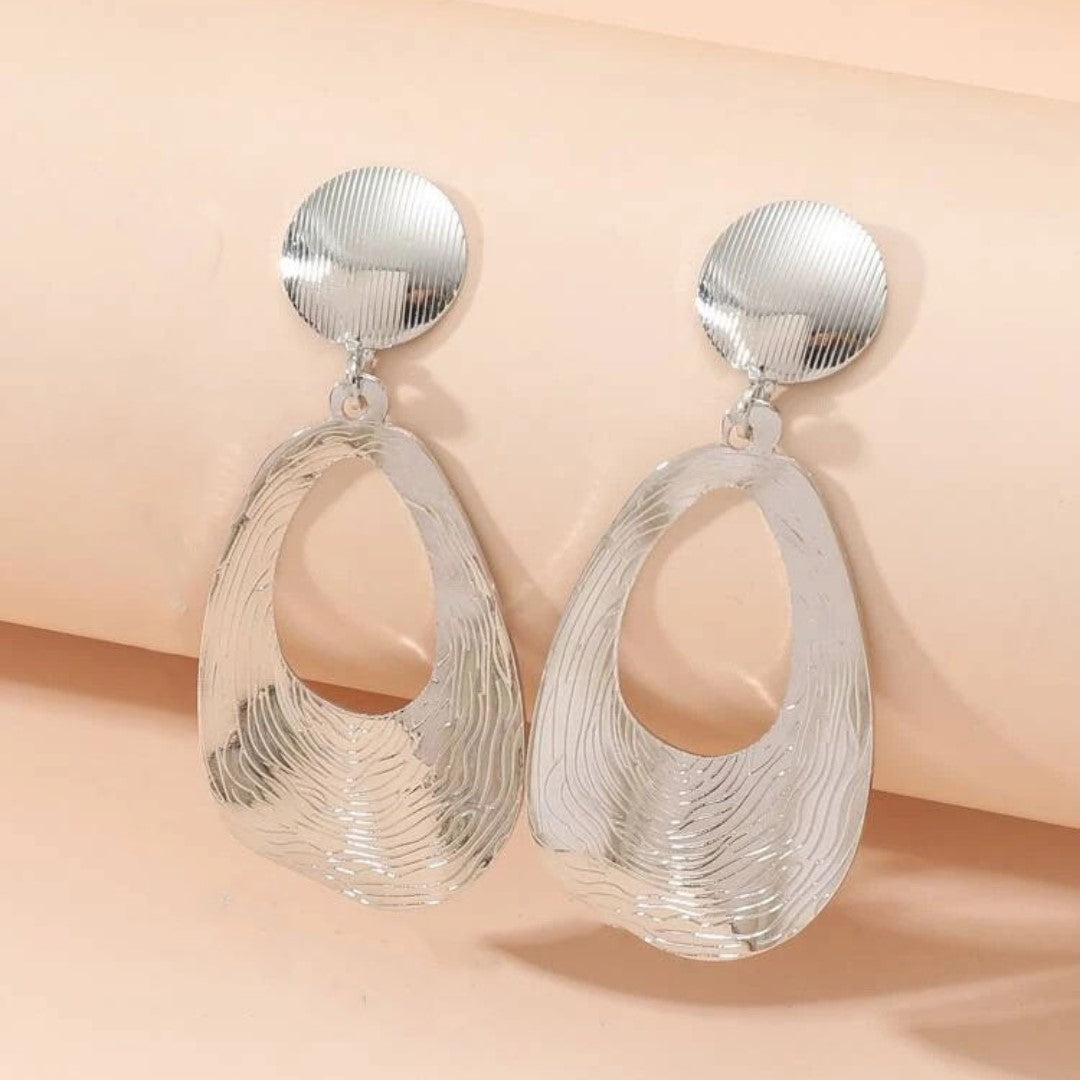 Textured Water Drop Earrings