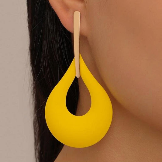Yellow Water Drop Earrings - JTDesign.co-LLC