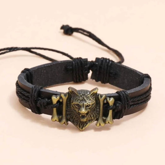 101215 Men Animal Head Decor Bracelet - JTDesign.co-LLC